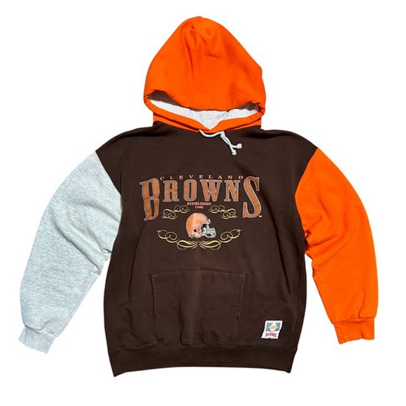 Cleveland Browns Nutmeg Mills x NFL 90s Vintage Hoodie Sweatshirt Men's Large